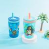 Zak Designs 15oz Bluey Kelso Tumbler Set, Leak-Proof Screw-On Lid with Straw Made of Durable Plastic and Silicone, Perfect Bundle for Kids, 2 Count (Pack of 1)(Disney Moana 2)