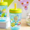 Zak Designs 15oz Bluey Kelso Tumbler Set, Leak-Proof Screw-On Lid with Straw Made of Durable Plastic and Silicone, Perfect Bundle for Kids, 2 Count (Pack of 1)(Cocomelon)