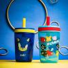 Zak Designs 15oz Bluey Kelso Tumbler Set, Leak-Proof Screw-On Lid with Straw Made of Durable Plastic and Silicone, Perfect Bundle for Kids, 2 Count (Pack of 1)(Sonic the Hedgehog)