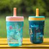 Zak Designs 15oz Bluey Kelso Tumbler Set, Leak-Proof Screw-On Lid with Straw Made of Durable Plastic and Silicone, Perfect Bundle for Kids, 2 Count (Pack of 1)(Underwater)