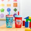 Zak Designs 15oz Bluey Kelso Tumbler Set, Leak-Proof Screw-On Lid with Straw Made of Durable Plastic and Silicone, Perfect Bundle for Kids, 2 Count (Pack of 1)(Dr. Seuss (The Cat in the Hat))
