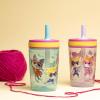 Zak Designs 15oz Bluey Kelso Tumbler Set, Leak-Proof Screw-On Lid with Straw Made of Durable Plastic and Silicone, Perfect Bundle for Kids, 2 Count (Pack of 1)(Ginny  Sparks  Buddy  Bitsy (Disney’s SuperKitties))