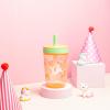 Zak Designs 15oz Bluey Kelso Tumbler Set, Leak-Proof Screw-On Lid with Straw Made of Durable Plastic and Silicone, Perfect Bundle for Kids, 2 Count (Pack of 1)(Unicorn)