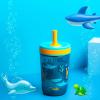 Zak Designs 15oz Bluey Kelso Tumbler Set, Leak-Proof Screw-On Lid with Straw Made of Durable Plastic and Silicone, Perfect Bundle for Kids, 2 Count (Pack of 1)(Underwater)