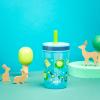 Zak Designs 15oz Bluey Kelso Tumbler Set, Leak-Proof Screw-On Lid with Straw Made of Durable Plastic and Silicone, Perfect Bundle for Kids, 2 Count (Pack of 1)(Campout)