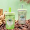 Zak Designs 15oz Bluey Kelso Tumbler Set, Leak-Proof Screw-On Lid with Straw Made of Durable Plastic and Silicone, Perfect Bundle for Kids, 2 Count (Pack of 1)(Baby Yoda (Grogu))