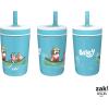 Zak Designs Bluey Kelso Toddler Cups For Travel or At Home, 12oz Vacuum Insulated Stainless Steel Sippy Cup With Leak-Proof Design is Perfect For Kids (Bluey, Bingo, Grandad Mort)(Bluey)