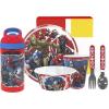 Zak Designs Bluey Kids Dinnerware Gift Set Includes Plate, Bowl, Tumbler, Water Bottle, and Utensil Tableware, Made of Durable Material and Perfect for Kids (6 Piece Gift Set, BPA-Free)(Marvel Universe – 6pcs)