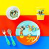 Zak Designs Bluey Kids Dinnerware Gift Set Includes Plate, Bowl, Tumbler, Water Bottle, and Utensil Tableware, Made of Durable Material and Perfect for Kids (6 Piece Gift Set, BPA-Free)(Mickey Mouse Rainbow – 6pcs)