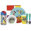 Zak Designs Bluey Kids Dinnerware Gift Set Includes Plate, Bowl, Tumbler, Water Bottle, and Utensil Tableware, Made of Durable Material and Perfect for Kids (6 Piece Gift Set, BPA-Free)(Mickey Mouse Rainbow – 6pcs)