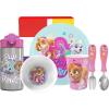 Zak Designs Bluey Kids Dinnerware Gift Set Includes Plate, Bowl, Tumbler, Water Bottle, and Utensil Tableware, Made of Durable Material and Perfect for Kids (6 Piece Gift Set, BPA-Free)(PAW Patrol Gilrs- 6pcs)
