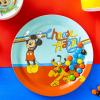 Zak Designs Bluey Kids Dinnerware Gift Set Includes Plate, Bowl, Tumbler, Water Bottle, and Utensil Tableware, Made of Durable Material and Perfect for Kids (6 Piece Gift Set, BPA-Free)(Mickey Mouse Rainbow – 5pcs)