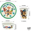 Zak Designs Bluey Kids Dinnerware Set 3 Pieces, Durable and Sustainable Melamine Bamboo Plate, Bowl, and Tumbler are Perfect For Dinner Time With Family (Bluey, Bingo, Bandit, Chilli)(PAW Patrol (Chase  Marshall  Skye))