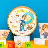 Zak Designs Bluey Kids Dinnerware Set 3 Pieces, Durable and Sustainable Melamine Bamboo Plate, Bowl, and Tumbler are Perfect For Dinner Time With Family (Bluey, Bingo, Bandit, Chilli)(Blippi)