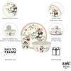 Zak Designs Bluey Kids Dinnerware Set 3 Pieces, Durable and Sustainable Melamine Bamboo Plate, Bowl, and Tumbler are Perfect For Dinner Time With Family (Bluey, Bingo, Bandit, Chilli)(Minnie Mouse)