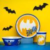 Zak Designs Bluey Kids Dinnerware Set 3 Pieces, Durable and Sustainable Melamine Bamboo Plate, Bowl, and Tumbler are Perfect For Dinner Time With Family (Bluey, Bingo, Bandit, Chilli)(DC Comics Batman)