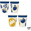 Zak Designs Bluey Kids Dinnerware Set 3 Pieces, Durable and Sustainable Melamine Bamboo Plate, Bowl, and Tumbler are Perfect For Dinner Time With Family (Bluey, Bingo, Bandit, Chilli)(DC Comics Batman)