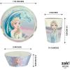 Zak Designs Bluey Kids Dinnerware Set 3 Pieces, Durable and Sustainable Melamine Bamboo Plate, Bowl, and Tumbler are Perfect For Dinner Time With Family (Bluey, Bingo, Bandit, Chilli)(Frozen 2 (Anna  Elsa  Olaf))