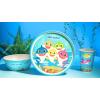 Zak Designs Bluey Kids Dinnerware Set 3 Pieces, Durable and Sustainable Melamine Bamboo Plate, Bowl, and Tumbler are Perfect For Dinner Time With Family (Bluey, Bingo, Bandit, Chilli)(Baby Shark)