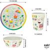 Zak Designs Bluey Kids Dinnerware Set 3 Pieces, Durable and Sustainable Melamine Bamboo Plate, Bowl, and Tumbler are Perfect For Dinner Time With Family (Bluey, Bingo, Bandit, Chilli)(Peppa Pig)