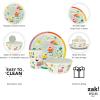 Zak Designs Bluey Kids Dinnerware Set 3 Pieces, Durable and Sustainable Melamine Bamboo Plate, Bowl, and Tumbler are Perfect For Dinner Time With Family (Bluey, Bingo, Bandit, Chilli)(Peppa Pig)