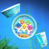 Zak Designs Bluey Kids Dinnerware Set 3 Pieces, Durable and Sustainable Melamine Bamboo Plate, Bowl, and Tumbler are Perfect For Dinner Time With Family (Bluey, Bingo, Bandit, Chilli)(Baby Shark)