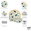 Zak Designs Bluey Kids Dinnerware Set 3 Pieces, Durable and Sustainable Melamine Bamboo Plate, Bowl, and Tumbler are Perfect For Dinner Time With Family (Bluey, Bingo, Bandit, Chilli)(Zaksaurus)