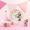 Zak Designs Bluey Kids Dinnerware Set 3 Pieces, Durable and Sustainable Melamine Bamboo Plate, Bowl, and Tumbler are Perfect For Dinner Time With Family (Bluey, Bingo, Bandit, Chilli)(Minnie Mouse)