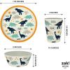 Zak Designs Bluey Kids Dinnerware Set 3 Pieces, Durable and Sustainable Melamine Bamboo Plate, Bowl, and Tumbler are Perfect For Dinner Time With Family (Bluey, Bingo, Bandit, Chilli)(Zaksaurus)