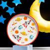 Zak Designs Bluey Kids Dinnerware Set 3 Pieces, Durable and Sustainable Melamine Bamboo Plate, Bowl, and Tumbler are Perfect For Dinner Time With Family (Bluey, Bingo, Bandit, Chilli)(Spaceships)