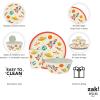 Zak Designs Bluey Kids Dinnerware Set 3 Pieces, Durable and Sustainable Melamine Bamboo Plate, Bowl, and Tumbler are Perfect For Dinner Time With Family (Bluey, Bingo, Bandit, Chilli)(Spaceships)