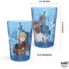 Zak Designs Bluey Nesting Tumbler Set Includes Durable Plastic Cups with Variety Artwork, Fun Drinkware is Perfect for Kids (14.5 oz, 4-Pack, Non-BPA)(Anna & Elsa & Olaf)