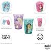 Zak Designs Bluey Nesting Tumbler Set Includes Durable Plastic Cups with Variety Artwork, Fun Drinkware is Perfect for Kids (14.5 oz, 4-Pack, Non-BPA)(Belle & Jasmine & Ariel)