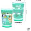 Zak Designs Bluey Nesting Tumbler Set Includes Durable Plastic Cups with Variety Artwork, Fun Drinkware is Perfect for Kids (14.5 oz, 4-Pack, Non-BPA)(Bluey)