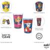 Zak Designs Bluey Nesting Tumbler Set Includes Durable Plastic Cups with Variety Artwork, Fun Drinkware is Perfect for Kids (14.5 oz, 4-Pack, Non-BPA)(Chase & Marshall & Skye)