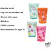 Zak Designs Bluey Nesting Tumbler Set Includes Durable Plastic Cups with Variety Artwork, Fun Drinkware is Perfect for Kids (14.5 oz, 4-Pack, Non-BPA)(Peppa Pig)