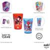 Zak Designs Bluey Nesting Tumbler Set Includes Durable Plastic Cups with Variety Artwork, Fun Drinkware is Perfect for Kids (14.5 oz, 4-Pack, Non-BPA)(Spidey and His Amazing Friends)