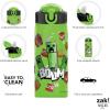 Zak Designs Bluey Sage Kids Water Bottle For School or Travel, 16oz Durable Plastic Water Bottle With Straw, Handle, and Leak-Proof, Pop-Up Spout Cover (Bluey & Bingo)(Minecraft)