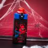 Zak Designs Bluey Sage Kids Water Bottle For School or Travel, 16oz Durable Plastic Water Bottle With Straw, Handle, and Leak-Proof, Pop-Up Spout Cover (Bluey & Bingo)(Spider-Man)
