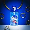 Zak Designs Bluey Sage Kids Water Bottle For School or Travel, 16oz Durable Plastic Water Bottle With Straw, Handle, and Leak-Proof, Pop-Up Spout Cover (Bluey & Bingo)(Sonic the Hedgehog (Sonic  Eggman))