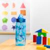 Zak Designs Bluey Sage Kids Water Bottle For School or Travel, 16oz Durable Plastic Water Bottle With Straw, Handle, and Leak-Proof, Pop-Up Spout Cover (Bluey & Bingo)(Stitch)