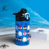 Zak Designs Bluey Sage Kids Water Bottle For School or Travel, 16oz Durable Plastic Water Bottle With Straw, Handle, and Leak-Proof, Pop-Up Spout Cover (Bluey & Bingo)(Spidey (Spidey and His Amazing Friends))