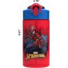 Zak Designs Bluey Sage Kids Water Bottle For School or Travel, 16oz Durable Plastic Water Bottle With Straw, Handle, and Leak-Proof, Pop-Up Spout Cover (Bluey & Bingo)(Spiderman)