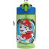 Zak Designs Bluey Sage Kids Water Bottle For School or Travel, 16oz Durable Plastic Water Bottle With Straw, Handle, and Leak-Proof, Pop-Up Spout Cover (Bluey & Bingo)(Paw Patrol)