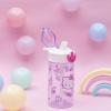 Zak Designs Bluey Sage Kids Water Bottle For School or Travel, 16oz Durable Plastic Water Bottle With Straw, Handle, and Leak-Proof, Pop-Up Spout Cover (Bluey & Bingo)(Hello Kitty)