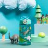 Zak Designs Bluey Sage Kids Water Bottle For School or Travel, 16oz Durable Plastic Water Bottle With Straw, Handle, and Leak-Proof, Pop-Up Spout Cover (Bluey & Bingo)(Dinosaur)