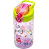 Zak Designs Bluey Sage Kids Water Bottle For School or Travel, 16oz Durable Plastic Water Bottle With Straw, Handle, and Leak-Proof, Pop-Up Spout Cover (Bluey & Bingo)(Peppa Pig)