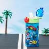 Zak Designs Bluey Sage Kids Water Bottle For School or Travel, 16oz Durable Plastic Water Bottle With Straw, Handle, and Leak-Proof, Pop-Up Spout Cover (Bluey & Bingo)(Hot Wheels)