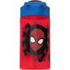 Zak Designs Bluey Sage Kids Water Bottle For School or Travel, 16oz Durable Plastic Water Bottle With Straw, Handle, and Leak-Proof, Pop-Up Spout Cover (Bluey & Bingo)(Spiderman)
