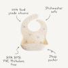 mushie x Bluey Silicone Baby Bib | Adjustable Fit Waterproof Bibs (Bluey Ivory)(Bluey Ivory)